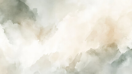 A subtle and minimalist watercolor abstract background in soft pastel shades of cream, beige, and light grey, with gentle, flowing brushstrokes.