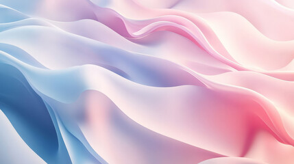 Obraz premium Soft liquid gradient waves in pastel tones, flowing fluidly across geometric lines, creating a smooth and dynamic abstract composition.