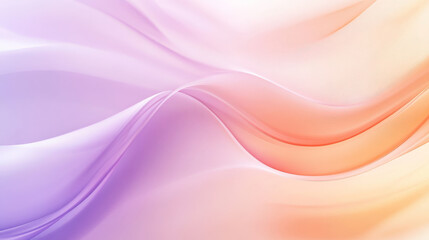 Liquid gradient waves in soft peach and light lavender, forming smooth, flowing curves against geometric angles in an abstract background.