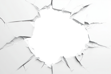 PNG Cracked white paper hole background