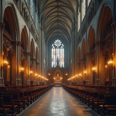 Fototapeta premium interior of saint cathedral