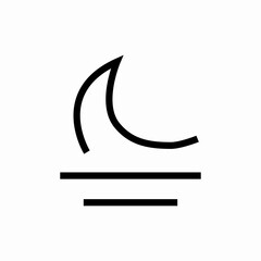 Fototapeta premium sea moon reflection icon sign vector