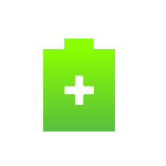 Obraz premium battery icon vector symbol of power charge, simple battery icon 