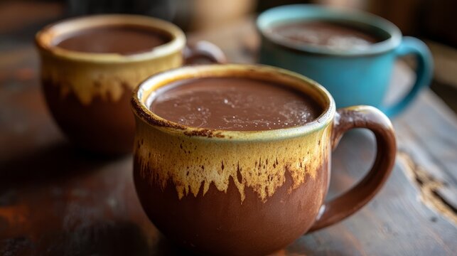 a picture of hot chocolate made from scratch and healthfully, or cacao, during a cacao ceremony
