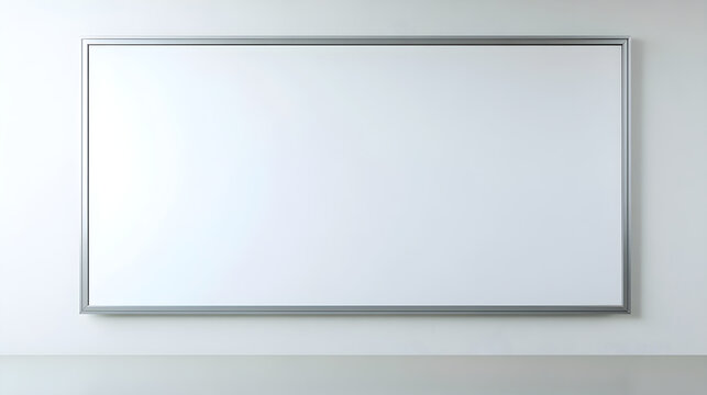 Blank Whiteboard Ready for Brainstorming and Idea Mapping in Educational or Professional Settings