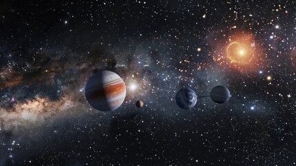 alien world, deep space landscape