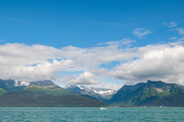 lake and mountains