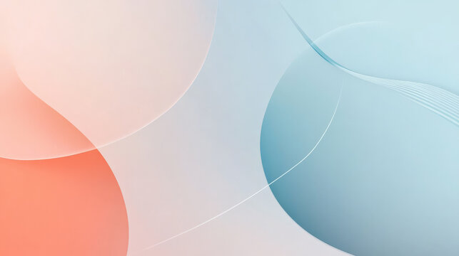 Soft pastel gradients of pale blue and muted coral, overlaid with clean, abstract lines and shapes, creating a polished and contemporary presentation design.