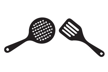 Kitchen instrument silhouette vector and art illustration