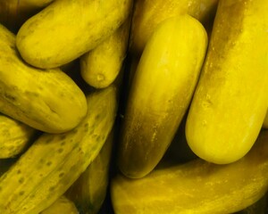 full frame big pickles in a jar