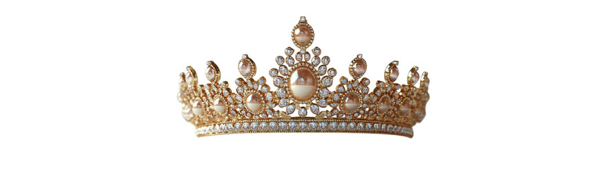 Obraz premium Tiara with precious stones. Sparkling diadem