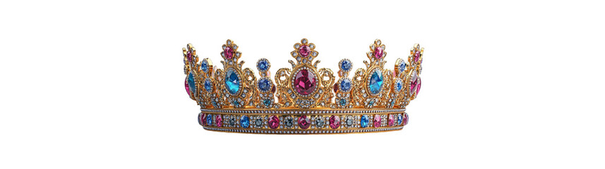 Obraz premium Tiara with precious stones. Sparkling diadem
