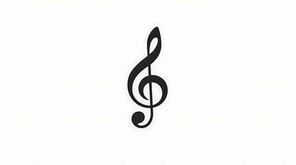 Obraz premium A treble clef symbol.