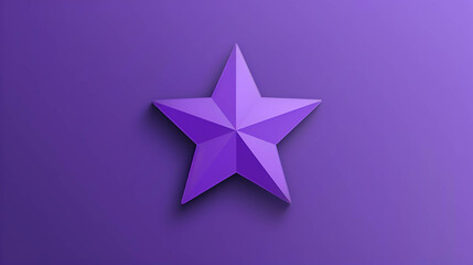 Obraz premium A single purple star sits on a purple background.