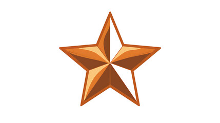 Obraz premium A gold star on a white background.