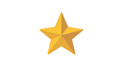 A single yellow star on a white background.