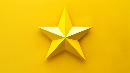 Golden star on yellow background.