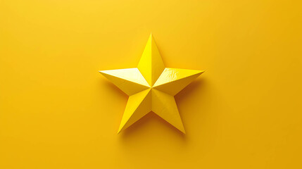 Fototapeta premium A single yellow star on a yellow background.