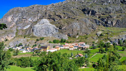 Fototapeta premium Valle de Lago village, Somiedo Natural Park, Asturias, Spain