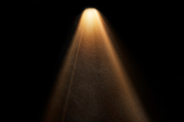 spotlight on stage or gods rays isolated on black background	