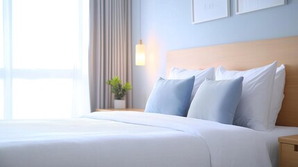 a bedroom being made neat, focusing on bed arrangement and cleaning details.