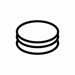 macarons pastry icon sign vector