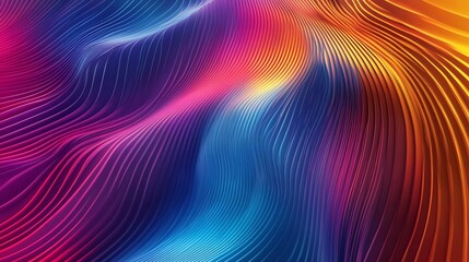 Abstract colorful 3D waves.