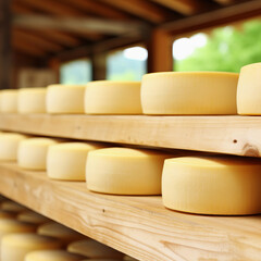 Process of cheese production at a factory, highlighting craftsmanship and dedication involved