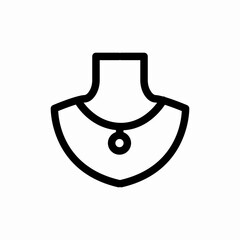 necklace jewelry icon sign vector