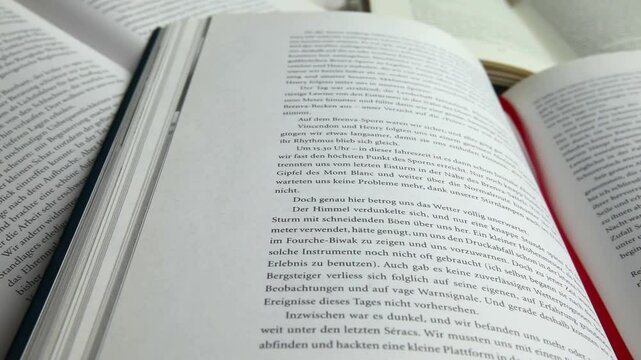 Open Books - pan shot