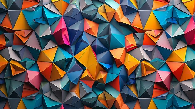 Abstract geometric background with vibrant polygons