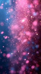 Abstract Blurred Pink and Blue Background with Glittering Lights