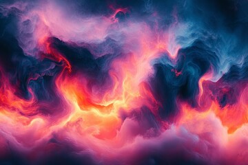 Fototapeta premium Abstract Swirling Clouds of Red, Orange, Yellow, Purple and Blue