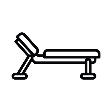recommend clip art: Customizable gym bench icon line vector design in trendy style