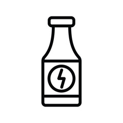 Energy drink icon line vector design in trendy style