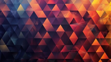 Obraz premium An Abstract Geometric Pattern Featuring Vibrant Colors and Striking Triangular Shapes Throughout its Design