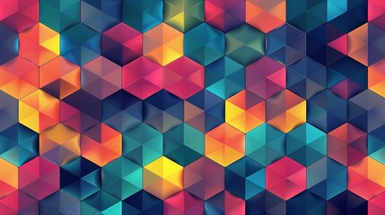 Abstract geometric background with vibrant polygons