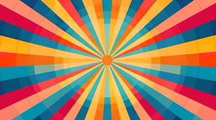 Sunburst Retro Vibes Groovy Background Graphic Print