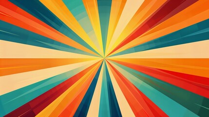 Sunburst Retro Vibes Groovy Background Graphic Print