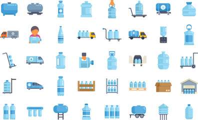 Delivery service supplying fresh drinking water in various sized containers to homes and businesses