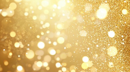 Golden Glitter Bokeh Background Texture