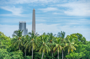 Una isla con monumento en Miami