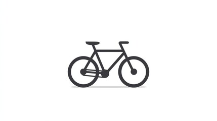 Fototapeta premium Simple line drawing of a bicycle on a white background.