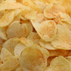 potato chips close up