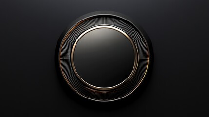 Black and gold circle design, perfect for backgrounds, logos, and branding.