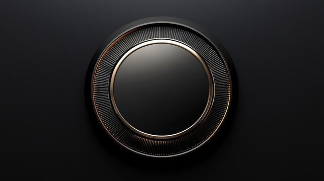 Black and gold circle design, perfect for backgrounds, logos, and branding.