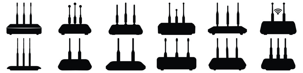 Wifi internet silhouette set vector design big pack of network illustration and icon