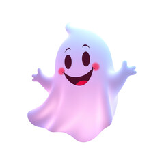 A happy ghost character