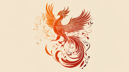 Logo tattoo bird phoenix concept chinese art style. Tattoo Art. Illustration