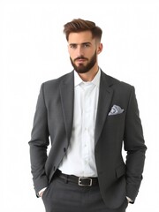 Fototapeta premium man wear suit standing up